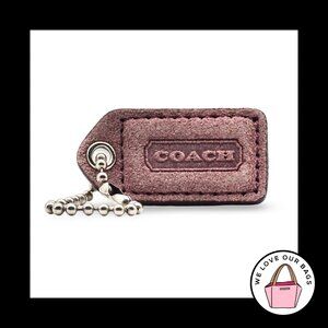 Y2K VINTAGE COACH Purple Suede & Bordeaux Leather Fob Bag Charm Keychain HangTag